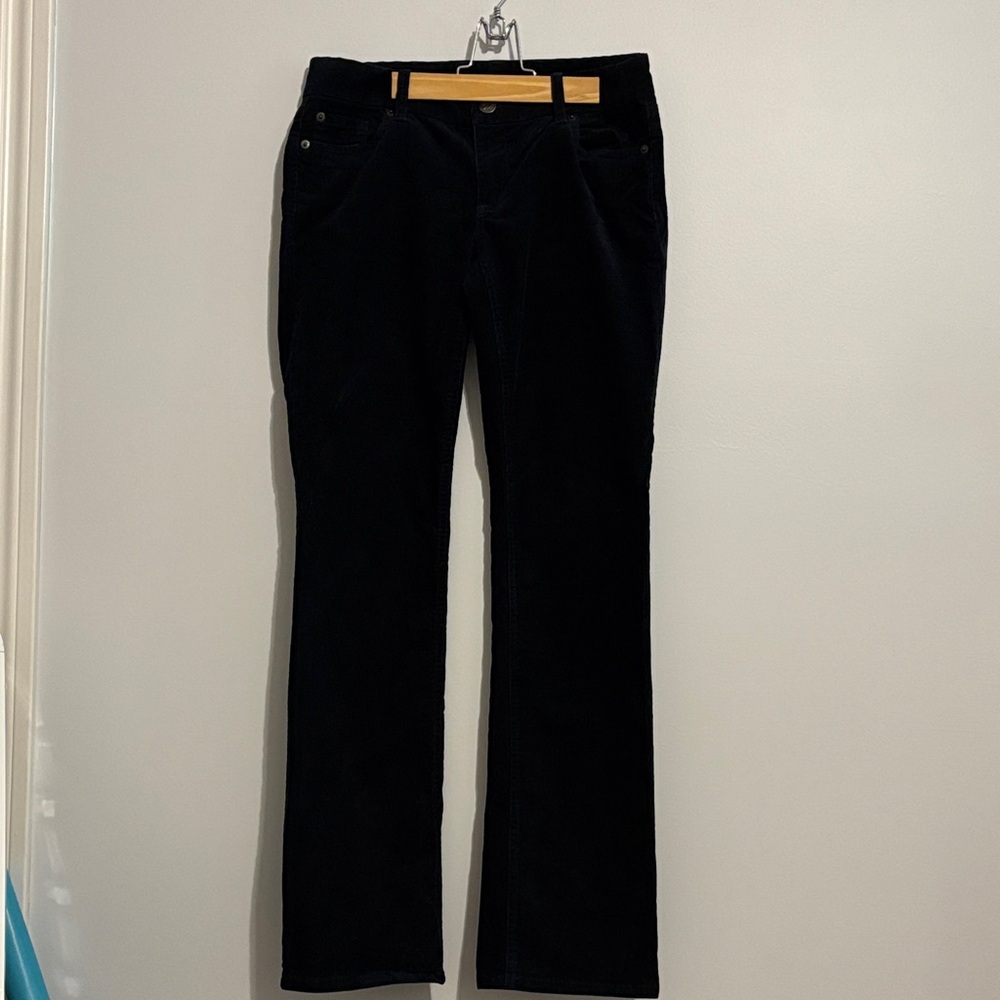 Size 2 Women’s J.Crew Classic Straight Fit Black Corduroy Y2K Pants Mid-rise